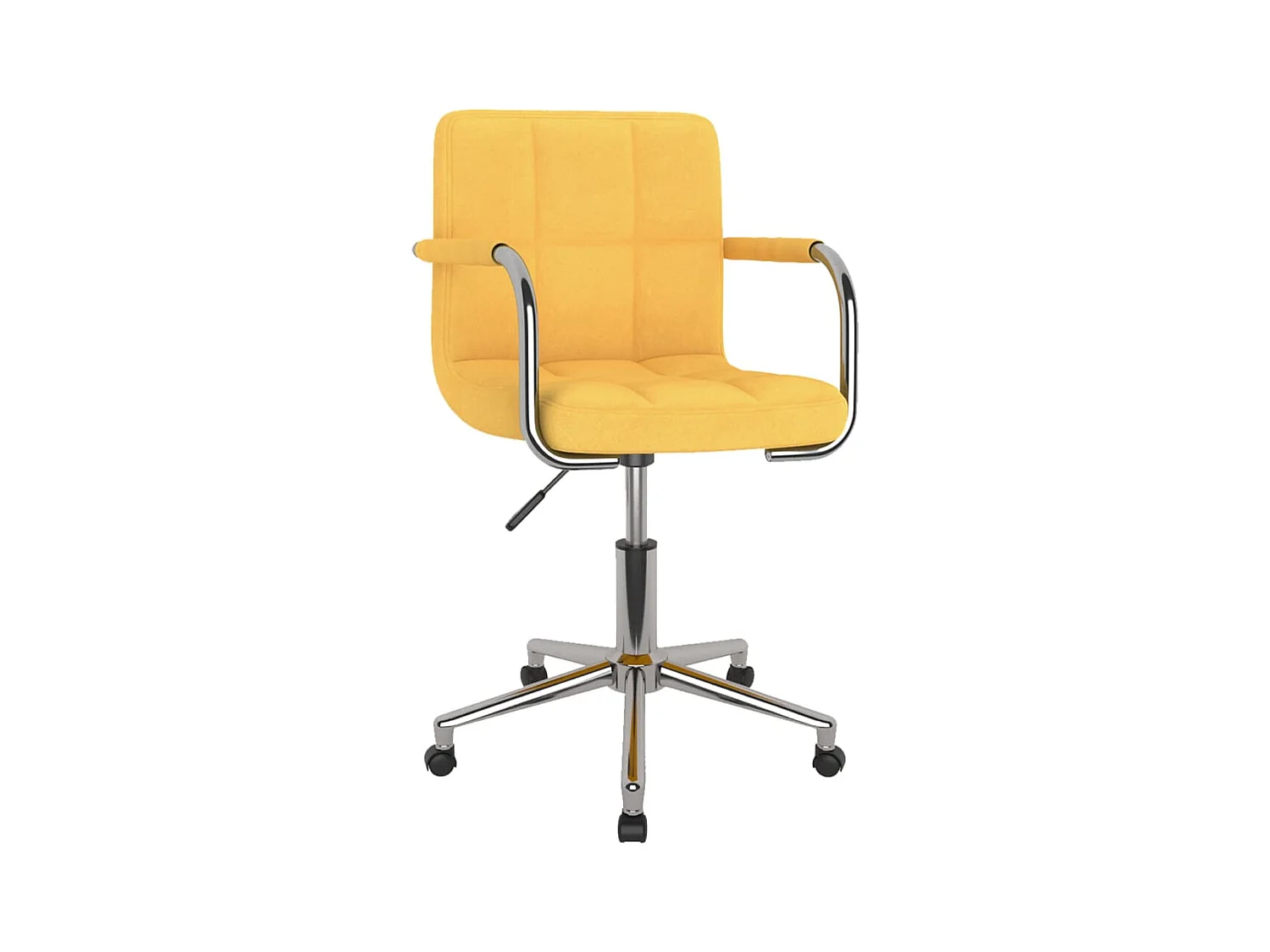 Chaise pivotante de salle à manger Jaune moutarde Tissu