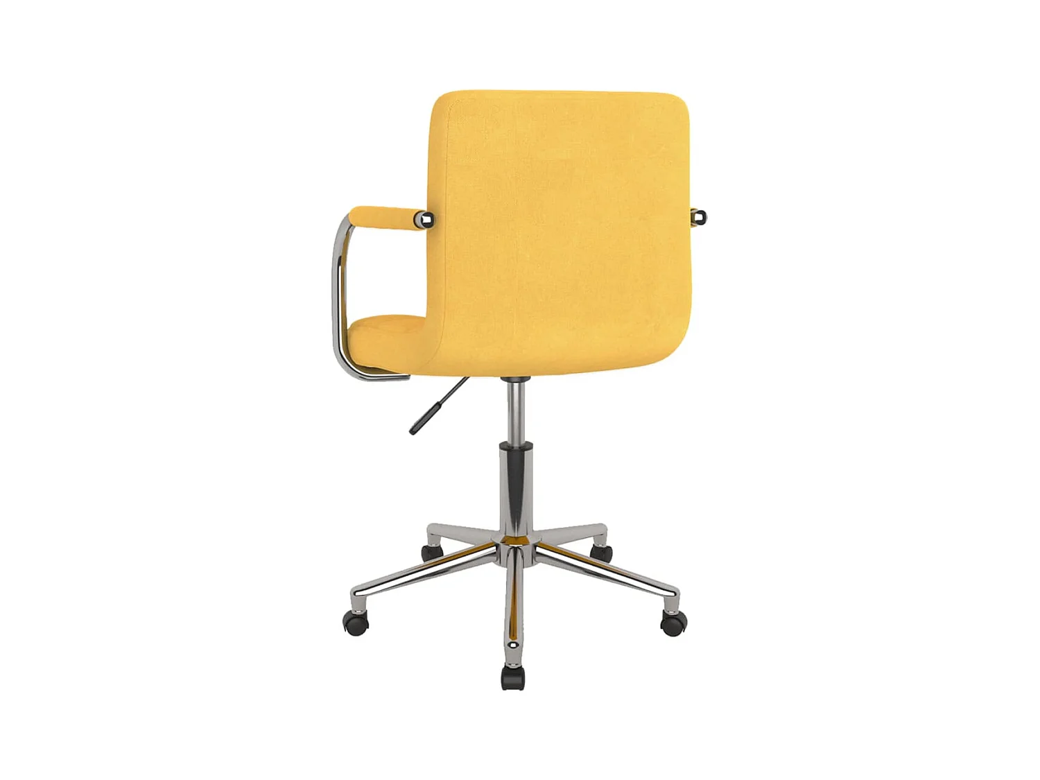 Chaise pivotante de salle à manger Jaune moutarde Tissu