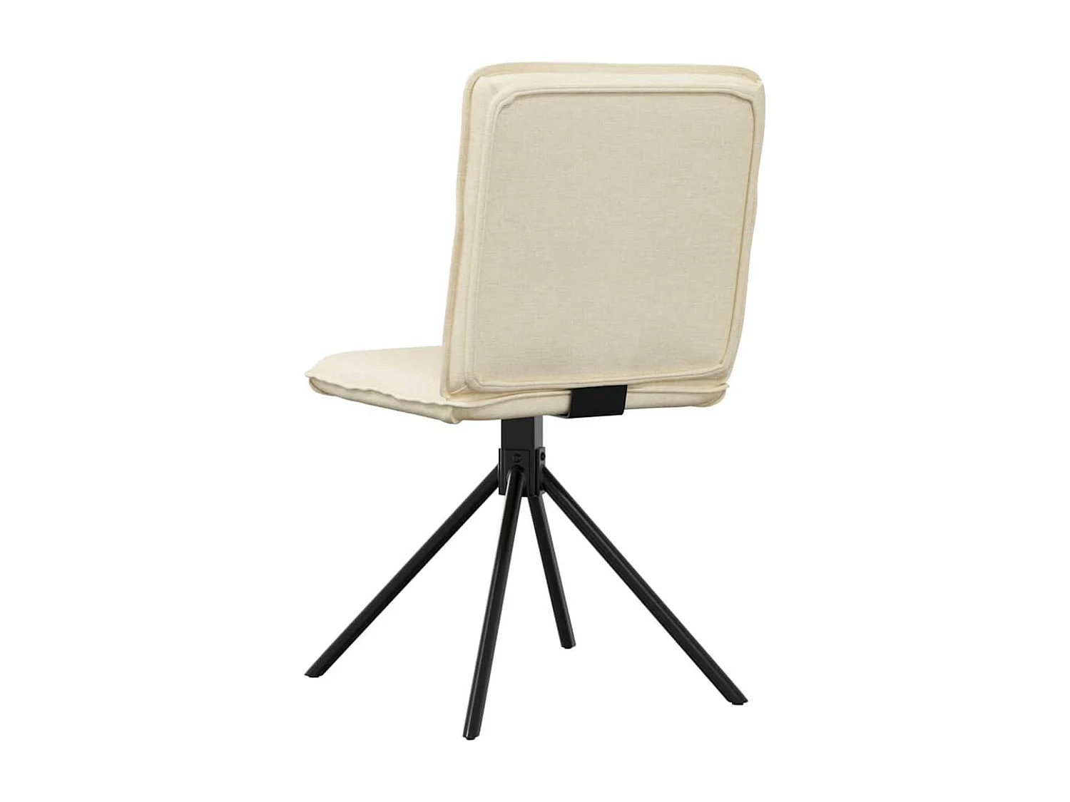 Cadeiras de jantar 6 pcs tecido cor creme