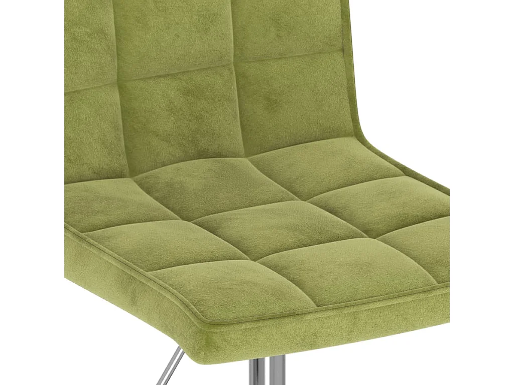 Sedie da Pranzo Girevoli 6 pz Verde Chiaro in Velluto