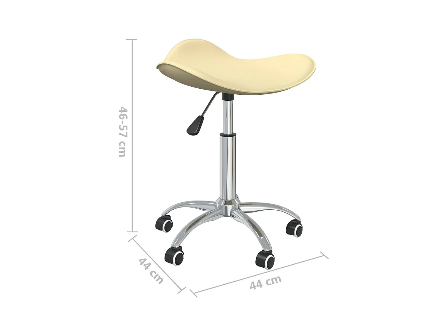 Eetkamerstoel draaibaar kunstleer crèmekleurig