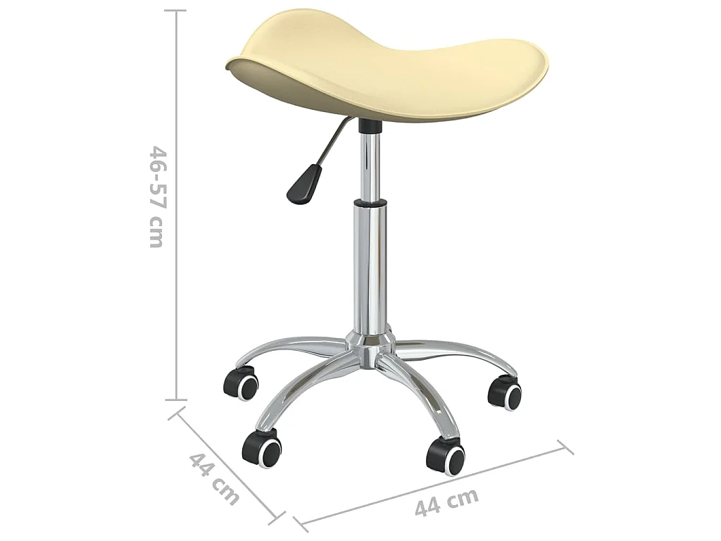 Chaise pivotante de salle à manger Crème Similicuir