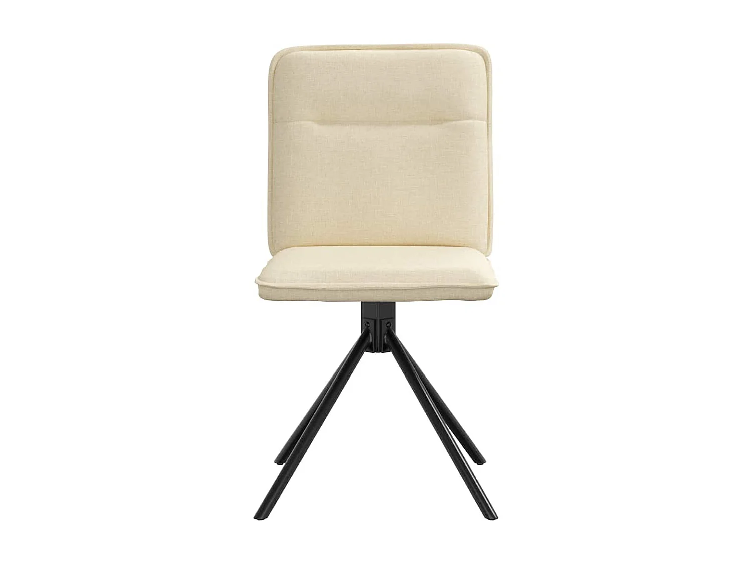 Sillas de comedor 4 unidades tela color crema