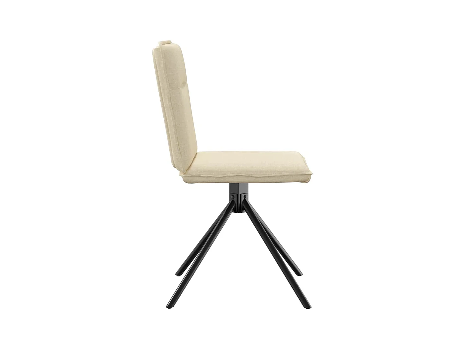 Sillas de comedor 4 unidades tela color crema