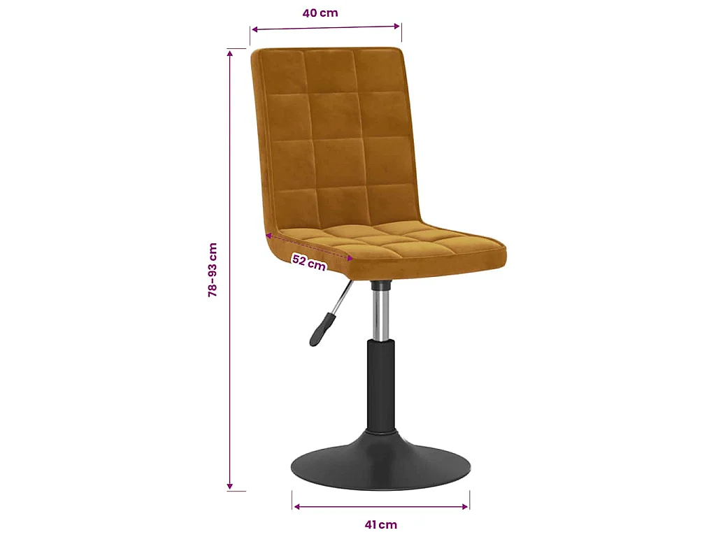 Eetkamerstoelen draaibaar 4 st fluweel bruin