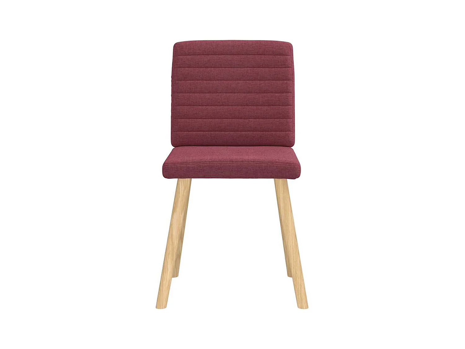 Chaises à manger lot de 4 rouge bordeaux tissu
