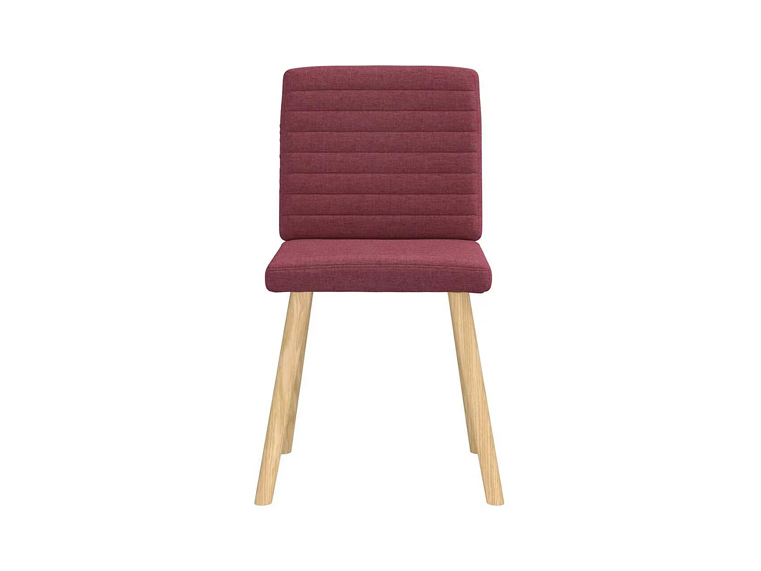 Chaises à manger lot de 4 rouge bordeaux tissu