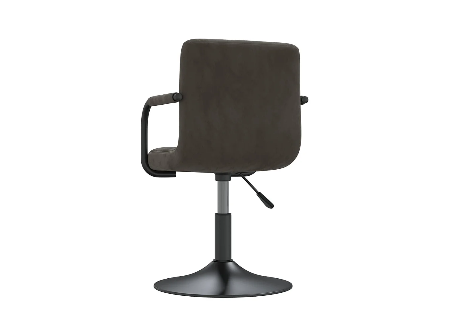 Silla de comedor de terciopelo gris oscuro