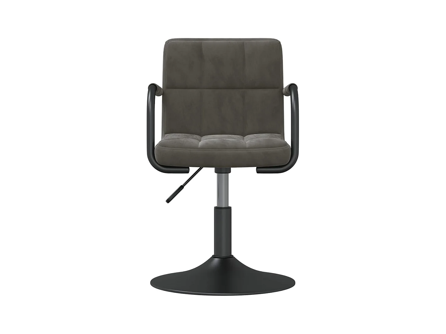 Chaise de salle à manger Gris foncé Velours