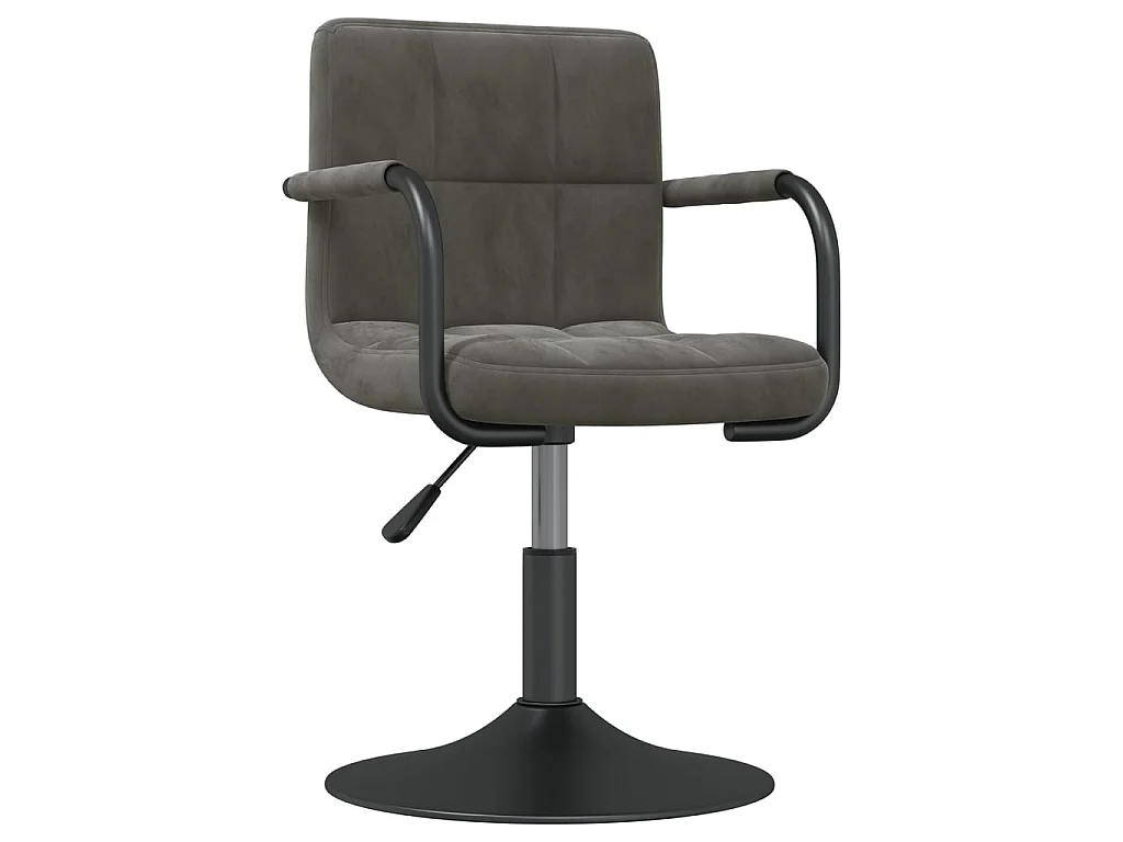 Chaise de salle à manger Gris foncé Velours