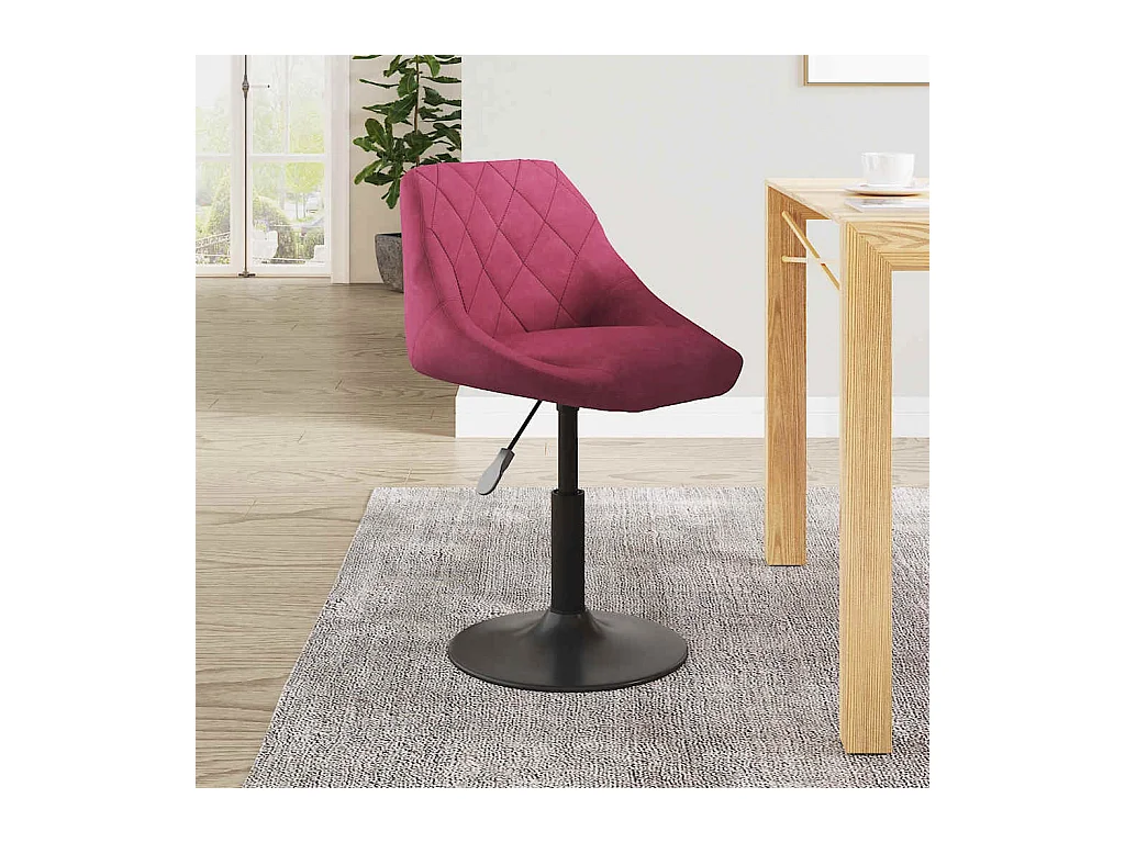 Chaise de salle à manger Rouge bordeaux Velours