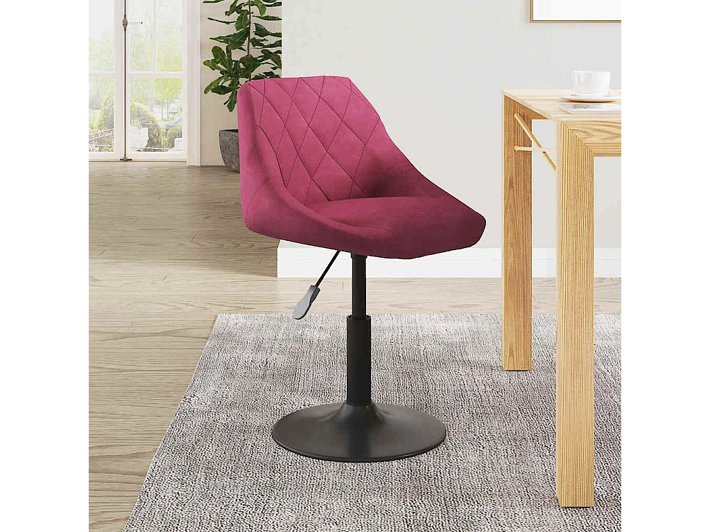 Chaise de salle à manger Rouge bordeaux Velours