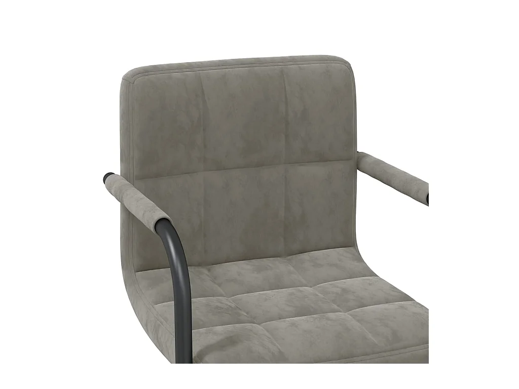 Chaises pivotantes à manger lot de 4 gris clair velours