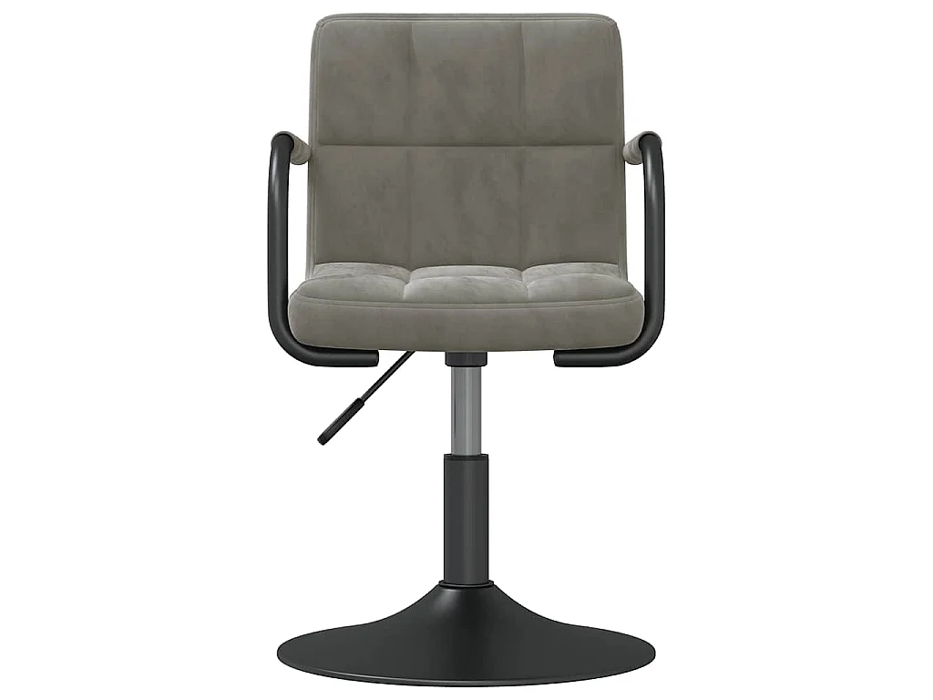 Chaises pivotantes à manger lot de 4 gris clair velours