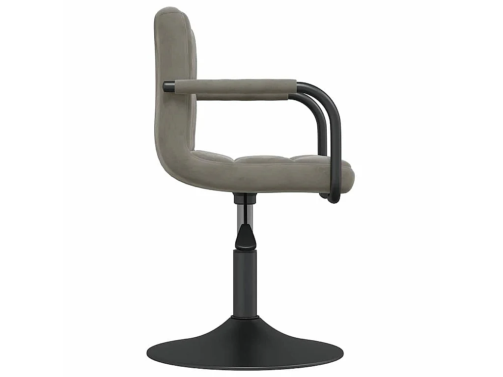 Chaises pivotantes à manger lot de 4 gris clair velours