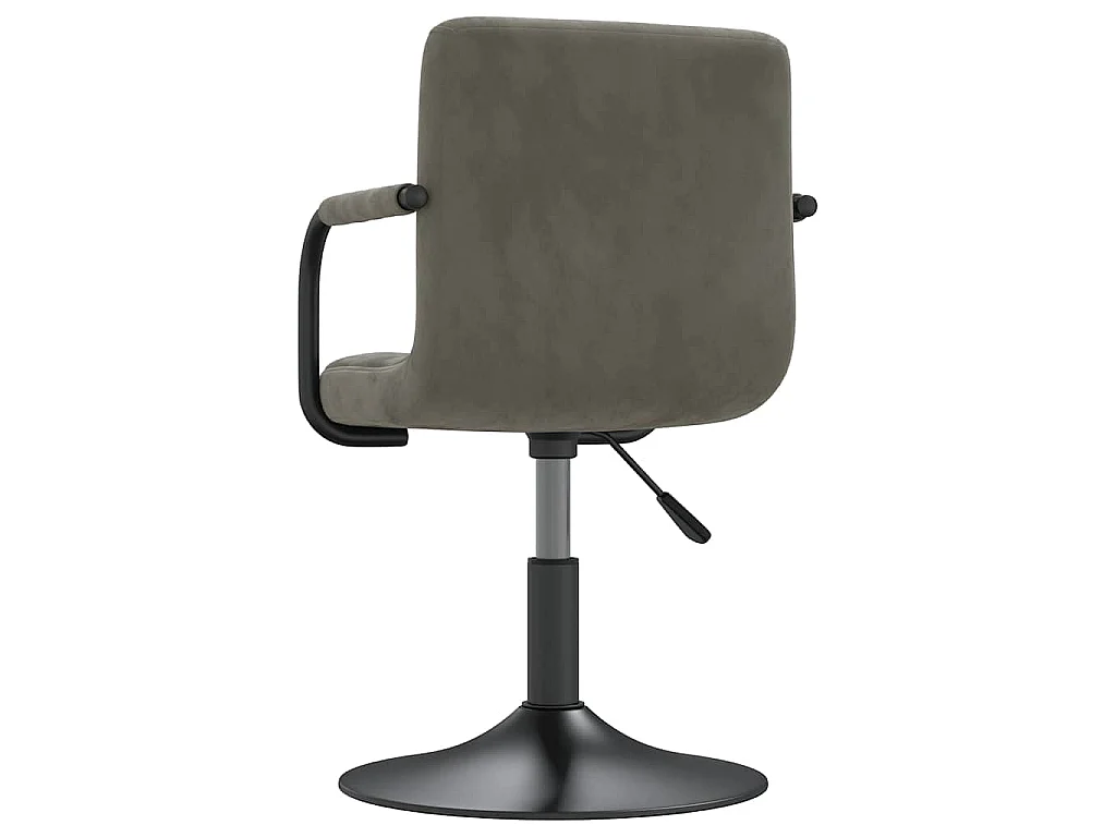 Chaises pivotantes à manger lot de 4 gris clair velours