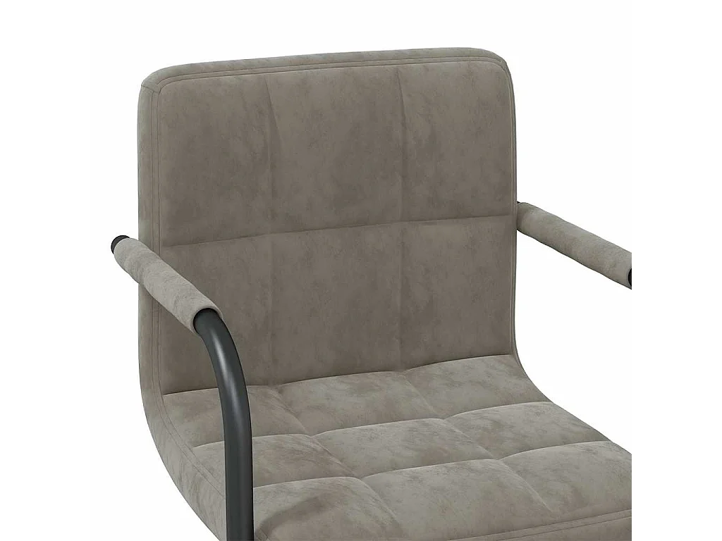 Chaises pivotantes à manger lot de 4 gris clair velours