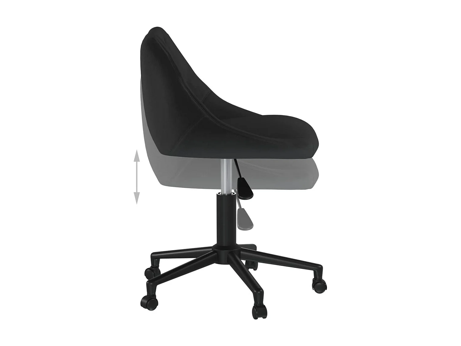 Cadeiras de jantar giratórias 2 pcs veludo preto