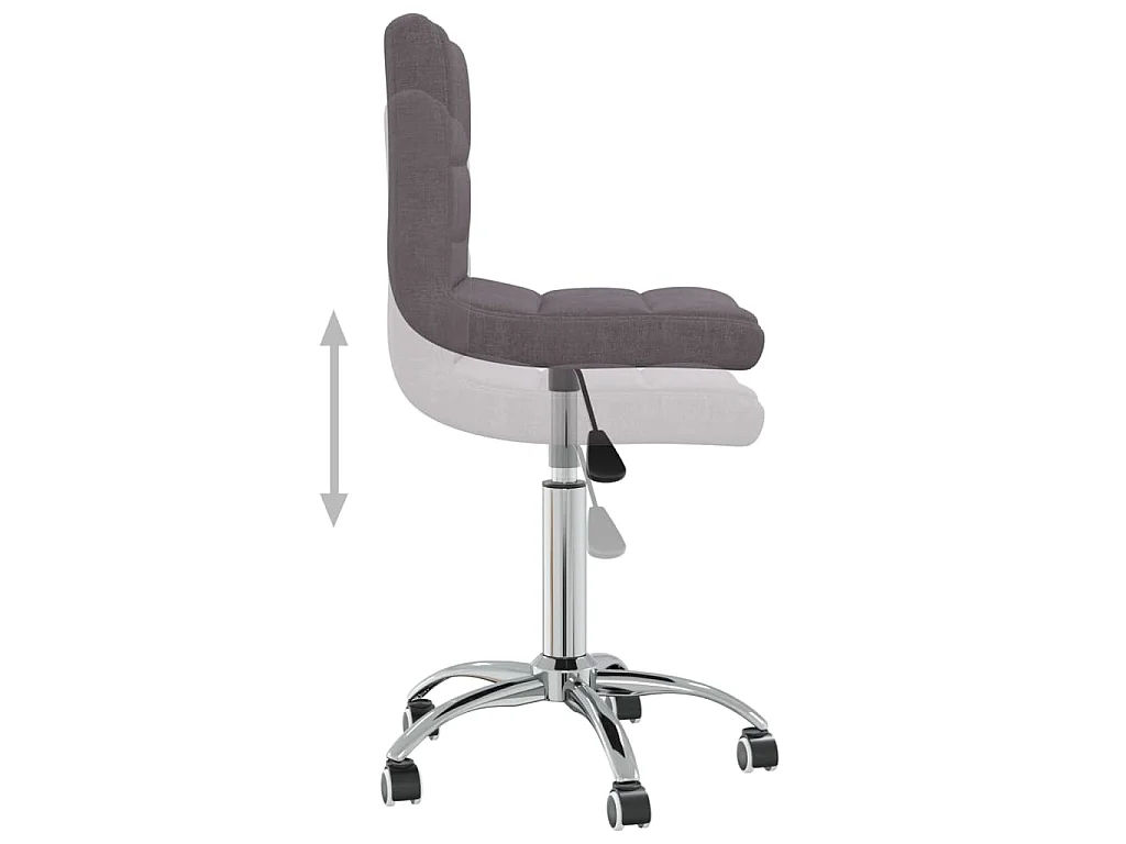Chaise pivotante de salle à manger Taupe Tissu