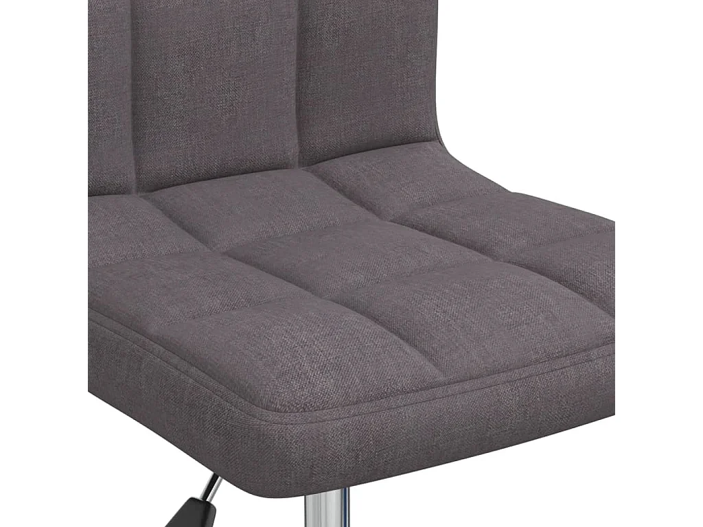 Chaise pivotante de salle à manger Taupe Tissu
