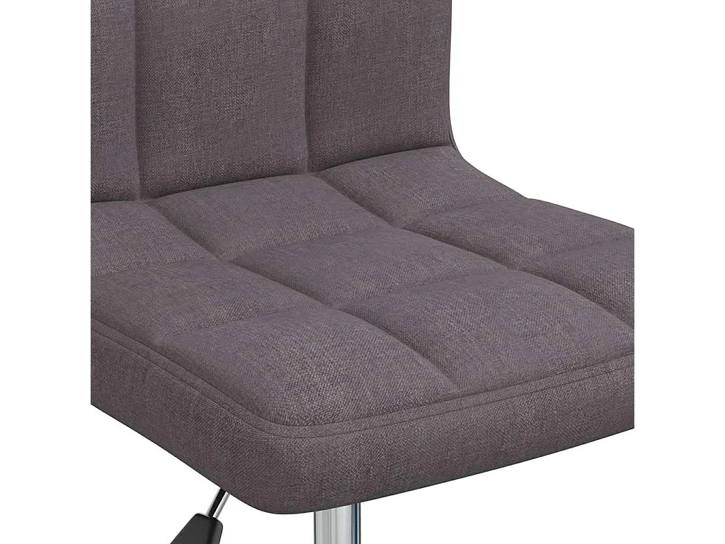 Chaise pivotante de salle à manger Taupe Tissu