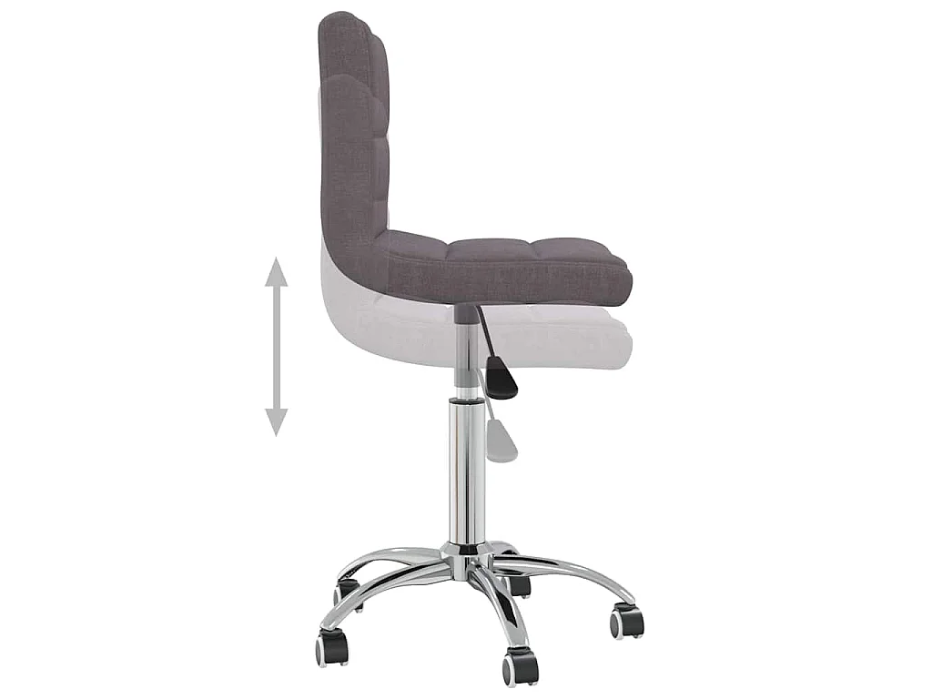 Chaise pivotante de salle à manger Taupe Tissu