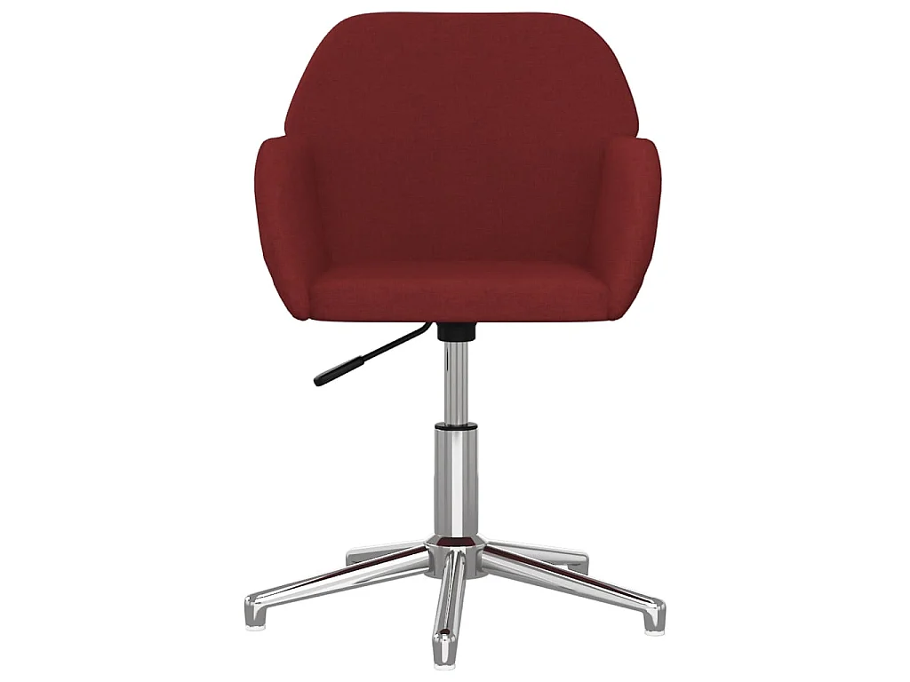 Sillas de comedor giratorias 2 unidades tela rojo tinto