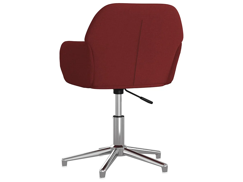 Sillas de comedor giratorias 2 unidades tela rojo tinto