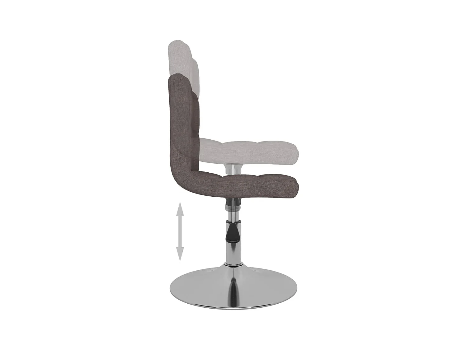 Chaises pivotantes à manger lot de 2 taupe tissu