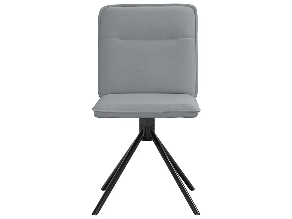 Cadeiras de jantar 2 pcs tecido cinzento-claro
