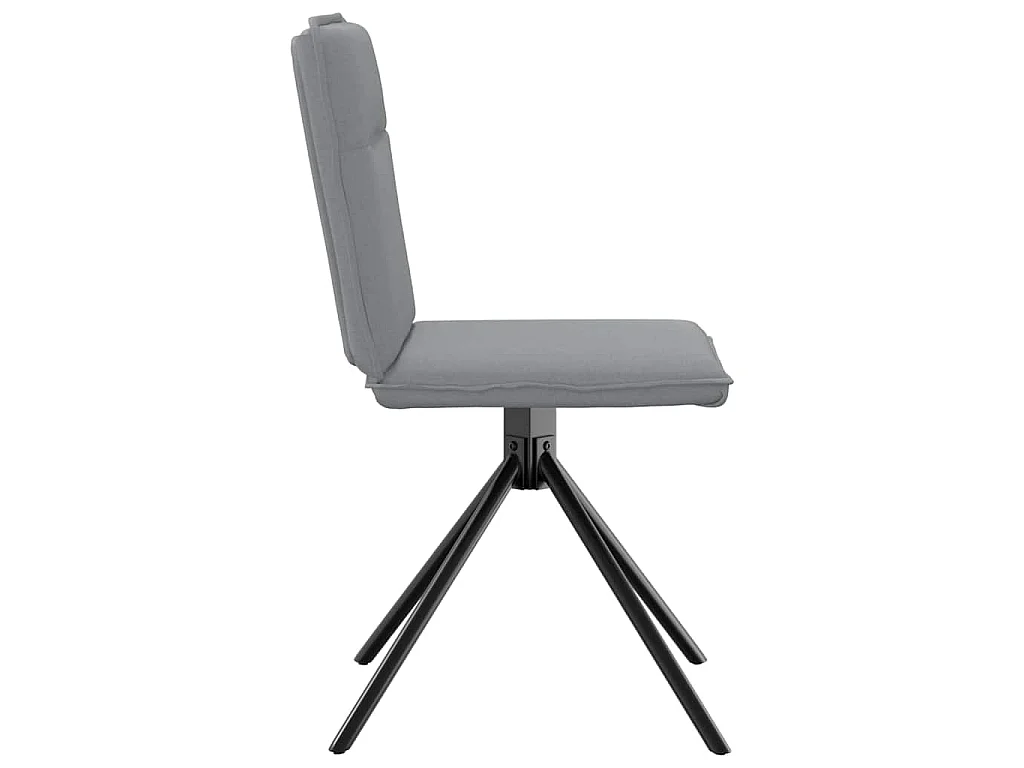 Cadeiras de jantar 2 pcs tecido cinzento-claro