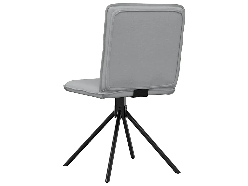 Cadeiras de jantar 2 pcs tecido cinzento-claro