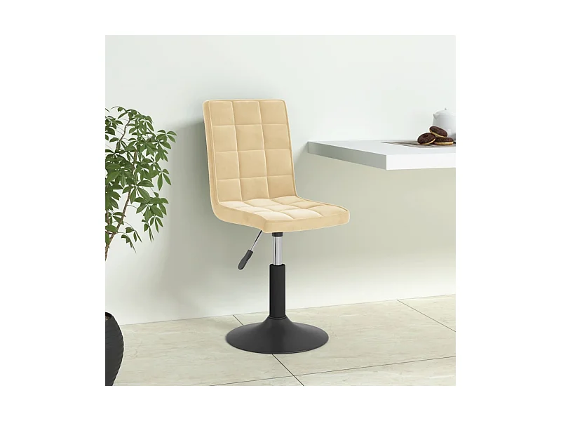 Sillas de comedor giratorias 4 unidades terciopelo crema