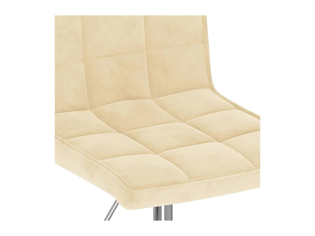 Chaises pivotantes à manger lot de 4 crème velours