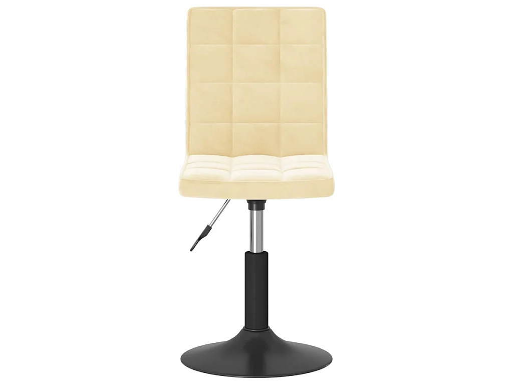 Esszimmerstühle 4 Stk. Drehbar Creme Samt