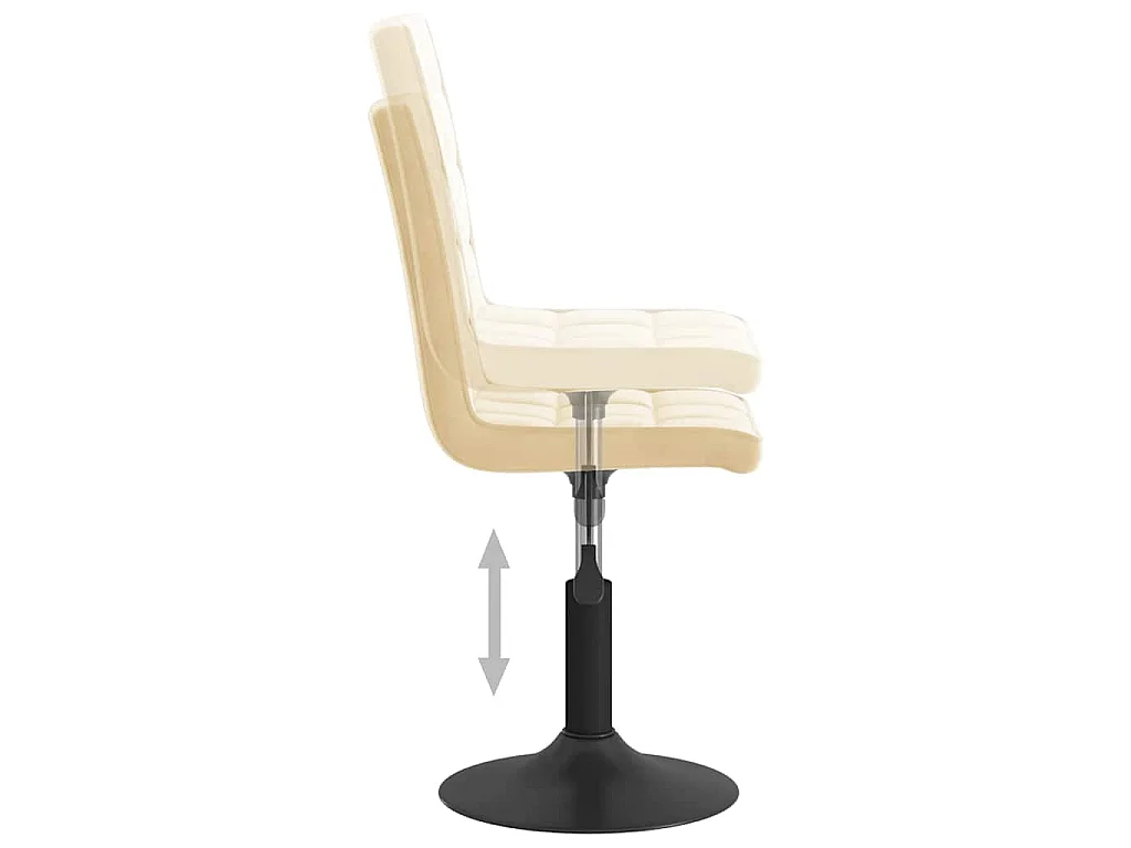 Esszimmerstühle 4 Stk. Drehbar Creme Samt