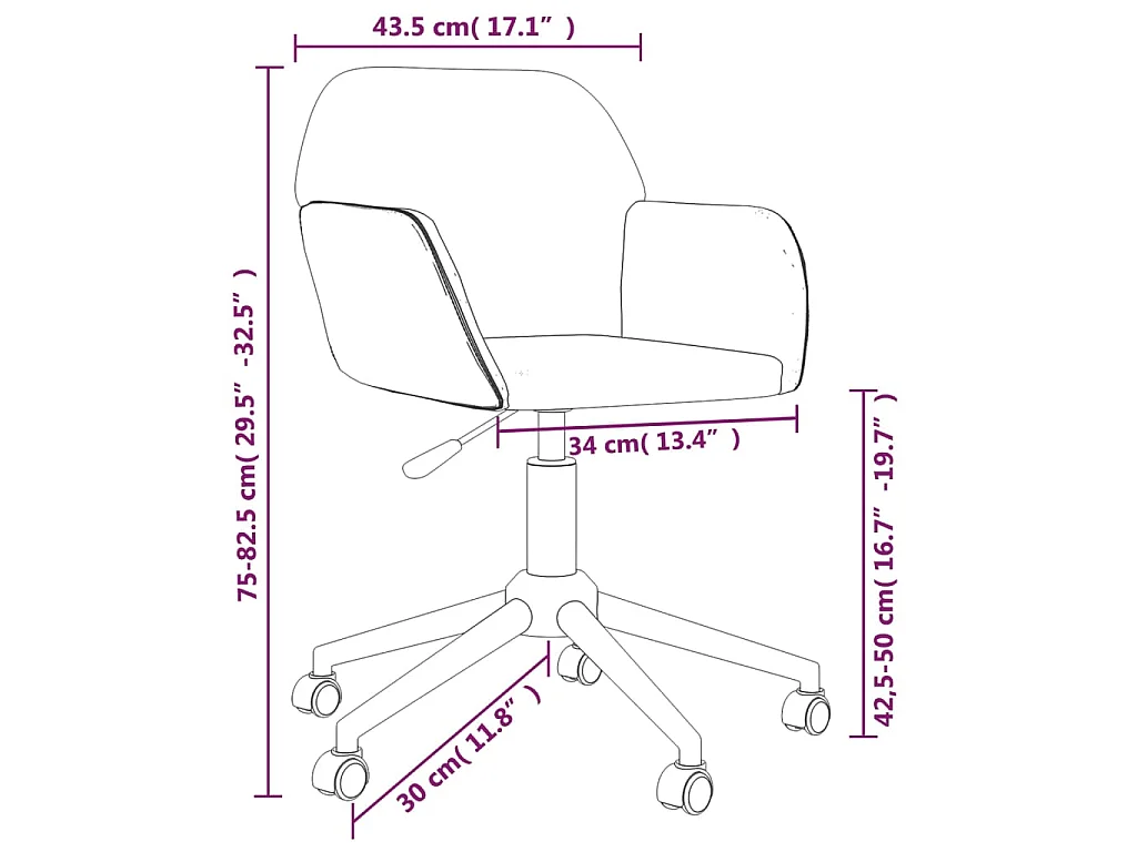 Cadeiras de jantar giratórias 2 pcs tecido preto
