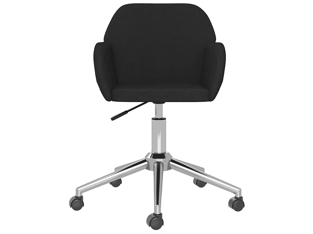 Cadeiras de jantar giratórias 2 pcs tecido preto