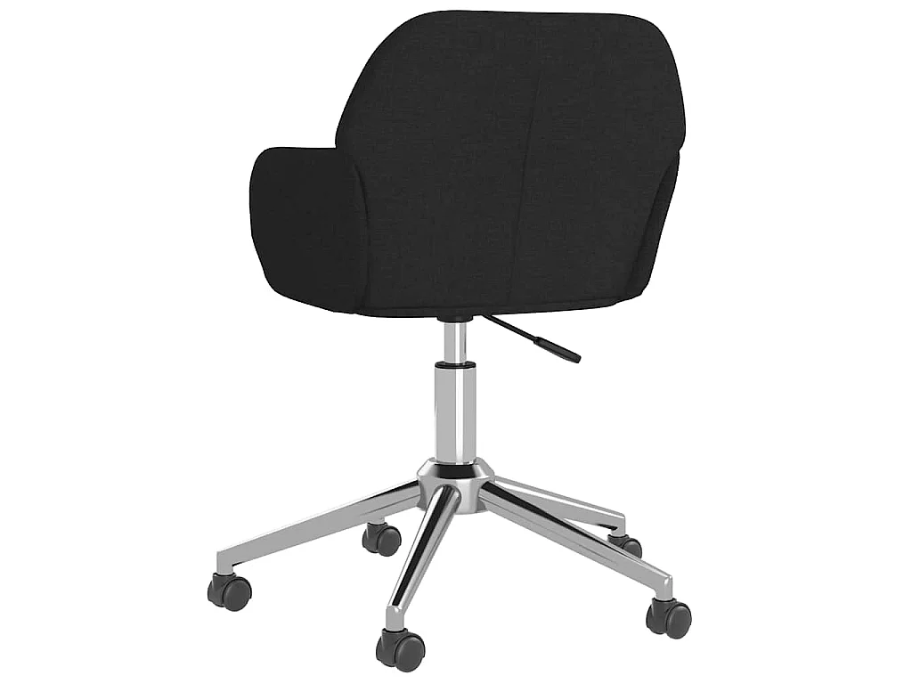 Chaises pivotantes à manger lot de 2 Noir Tissu