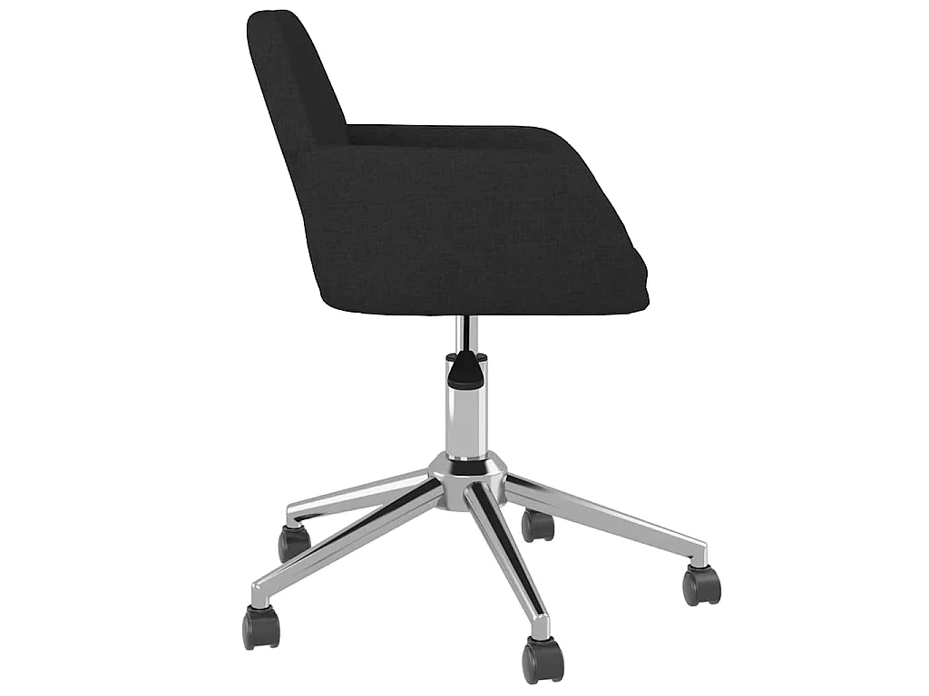 Chaises pivotantes à manger lot de 2 Noir Tissu