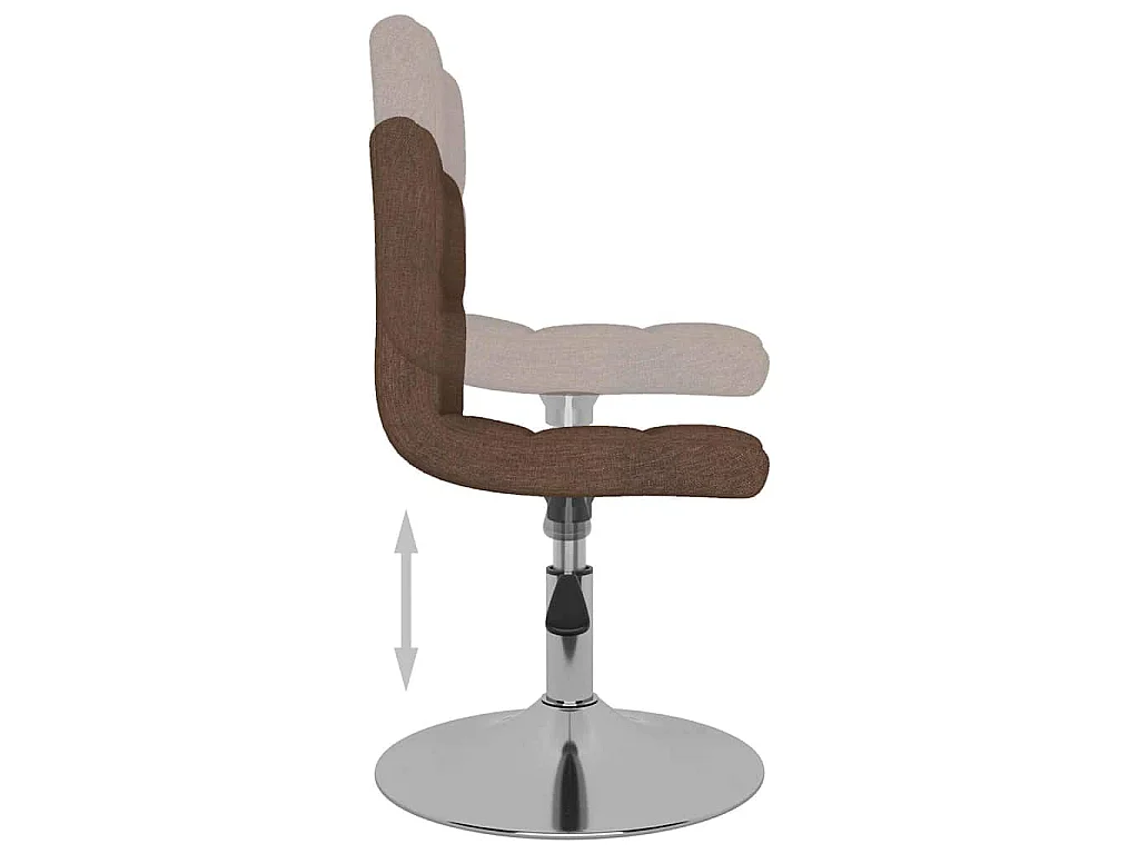 Chaises pivotantes à manger lot de 4 marron tissu