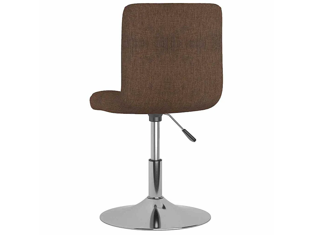 Chaises pivotantes à manger lot de 4 marron tissu