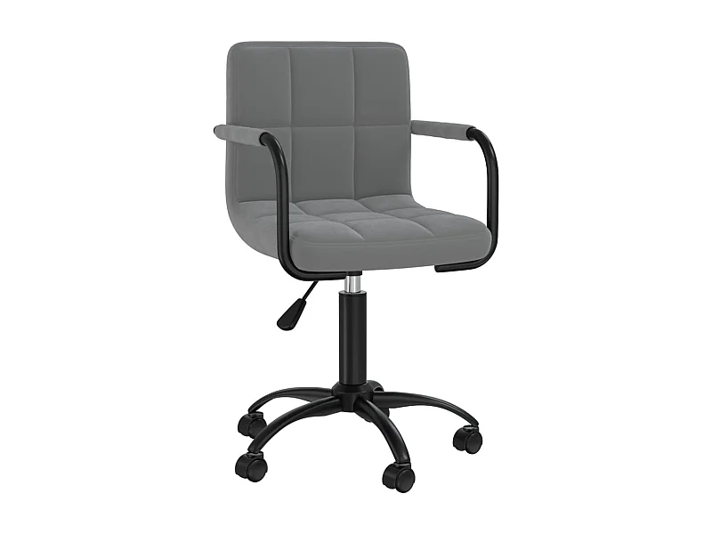 Chaise pivotante de salle à manger Gris foncé Velours