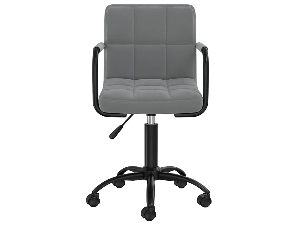 Chaise pivotante de salle à manger Gris foncé Velours