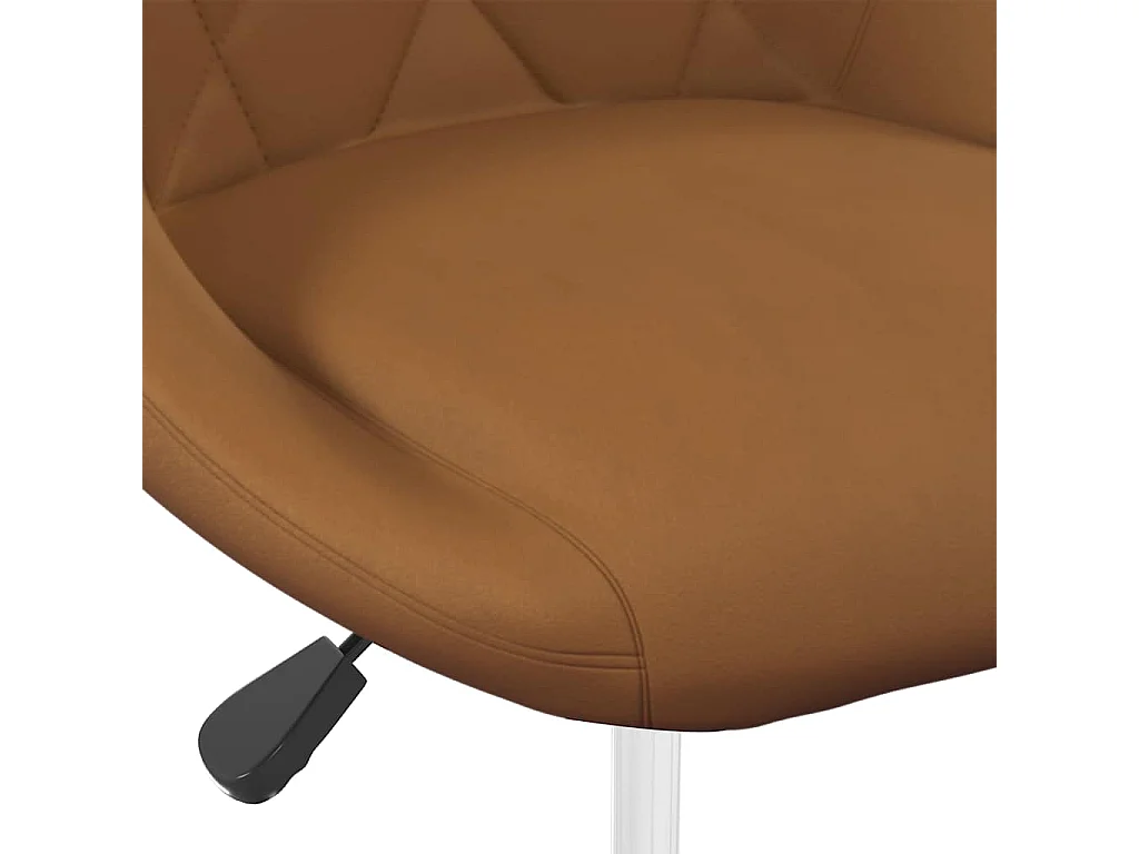 Chaises pivotantes à manger lot de 6 Marron Velours