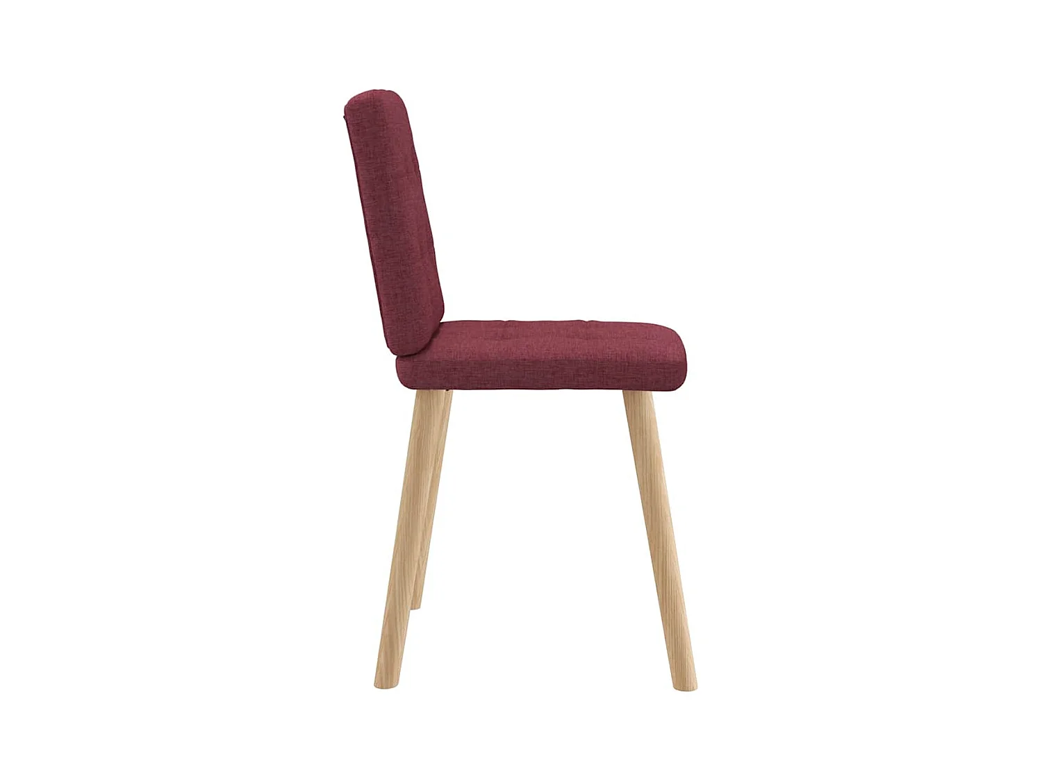 Chaises à manger lot de 2 rouge bordeaux tissu