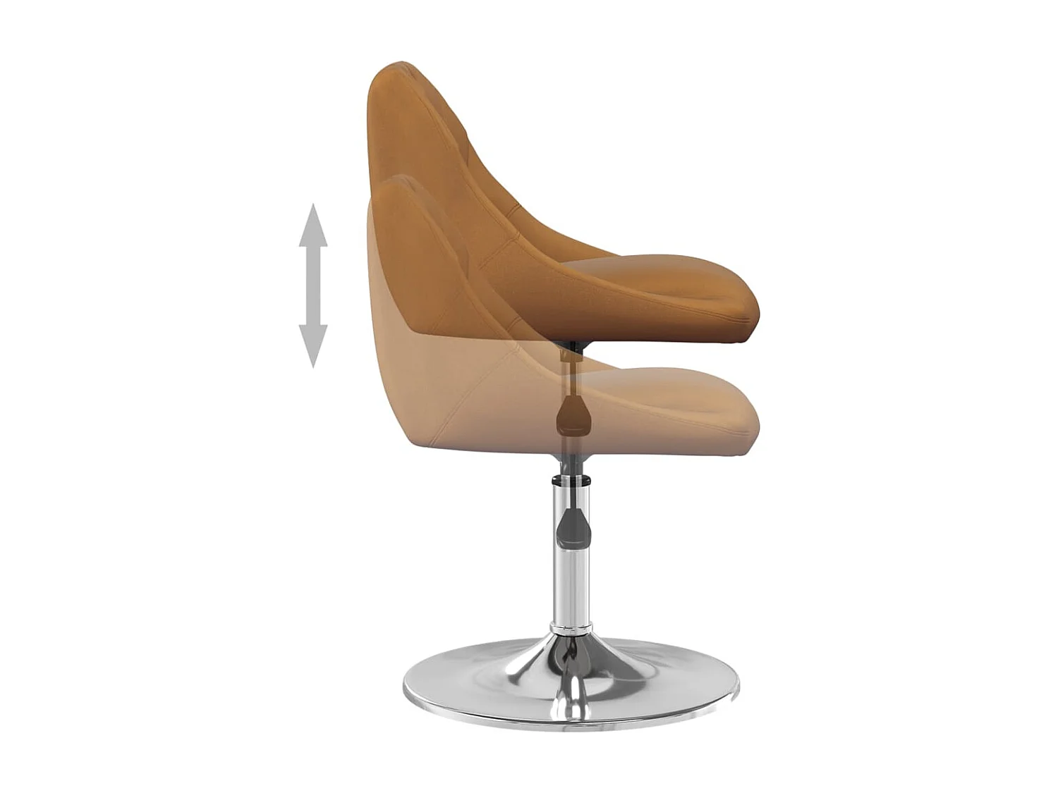 Chaises à manger pivotantes lot de 4 Marron Velours