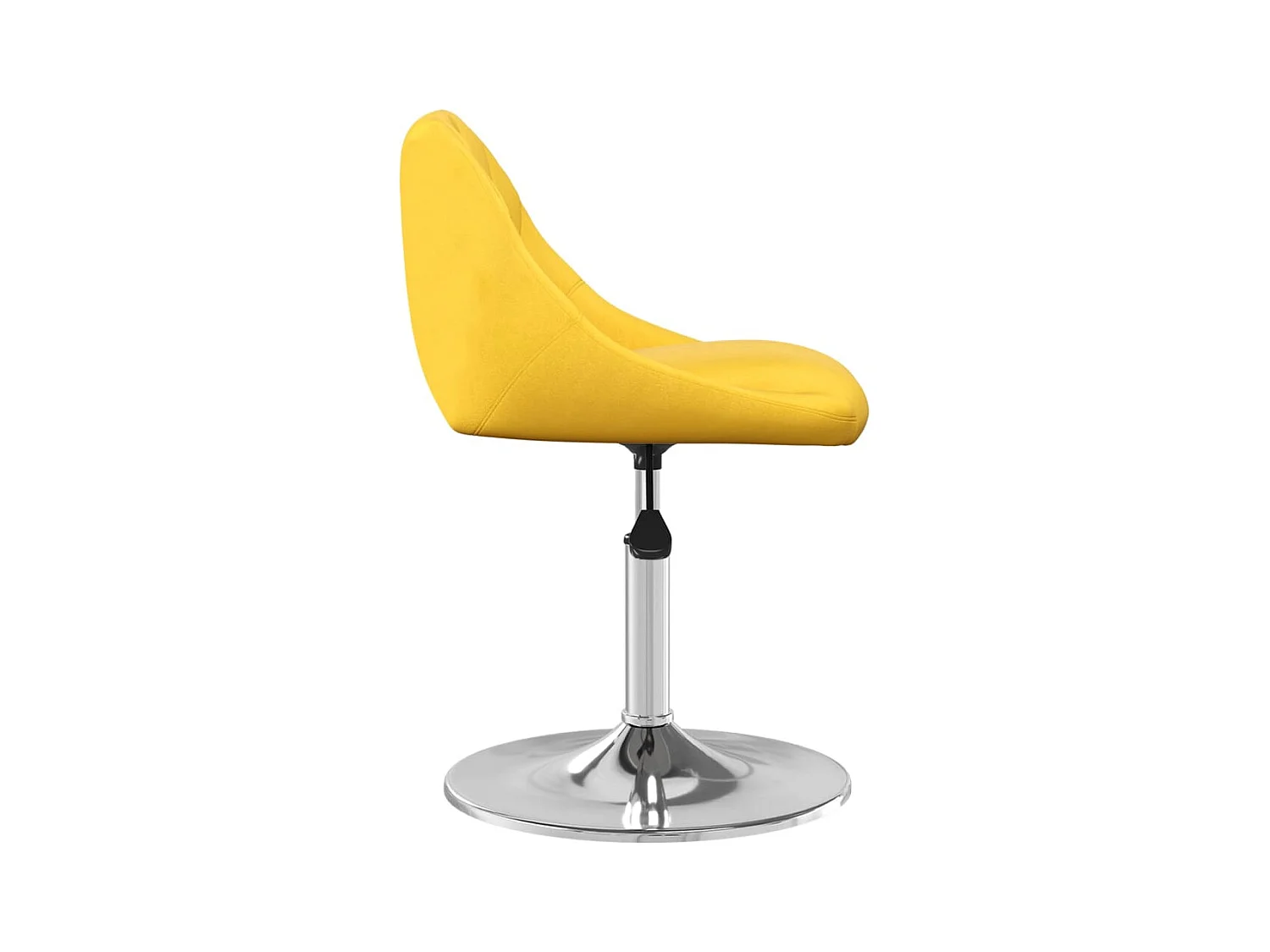 Chaises pivotantes à manger lot de 4 jaune moutarde velours