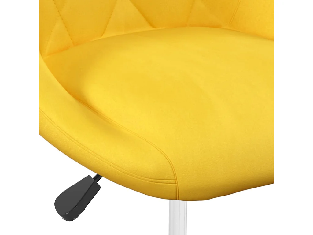 Chaises pivotantes à manger lot de 4 jaune moutarde velours