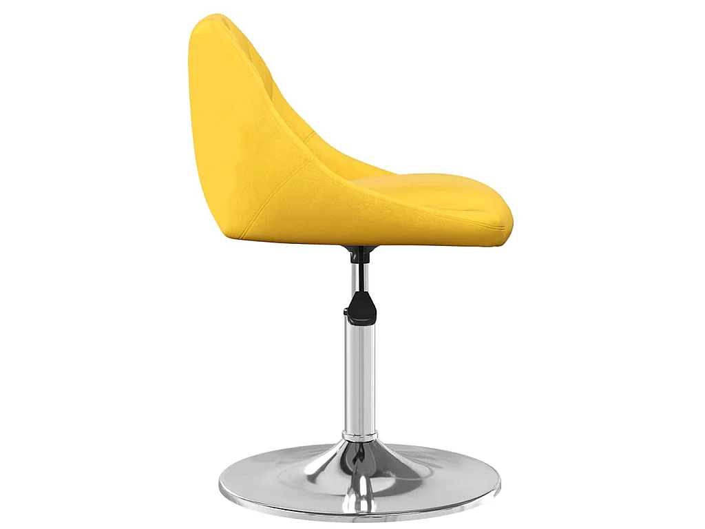Eetkamerstoelen draaibaar 4 st fluweel mosterdgeel